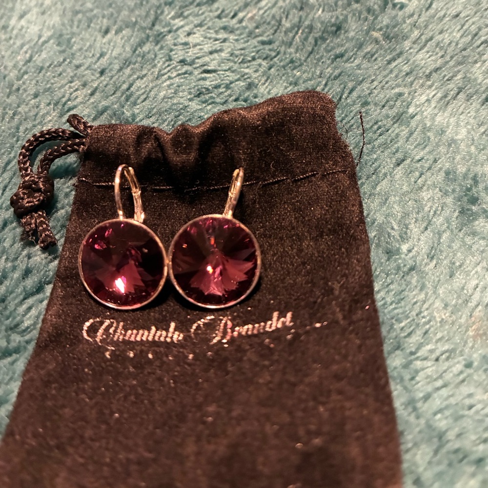 Chamilia Deep Purple Crystal Earrings